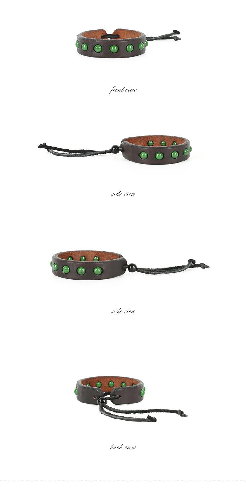 Leather Adjustable Bracelet Cuff Wrap Multicolor Rope Wristband