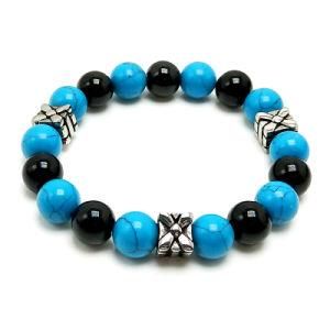 Men Fashion Colorful Bead Gift Resilient Bracelet Jewelry