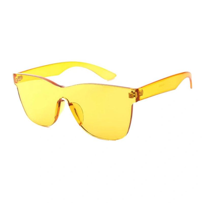 2017 Hot Selling One Piece Injection Sunglasses with Colorful