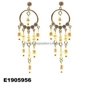 18K Gold Plated Fashion Jewelry/Silver 925 Sterling Silver Earring/Pearl Earrings