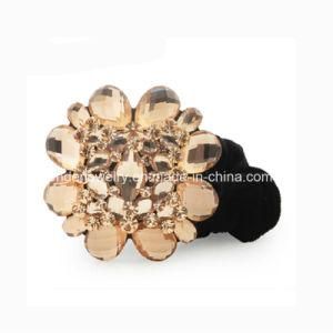 Hair Jewelry Flower with Crystal Hair Rope for Women
