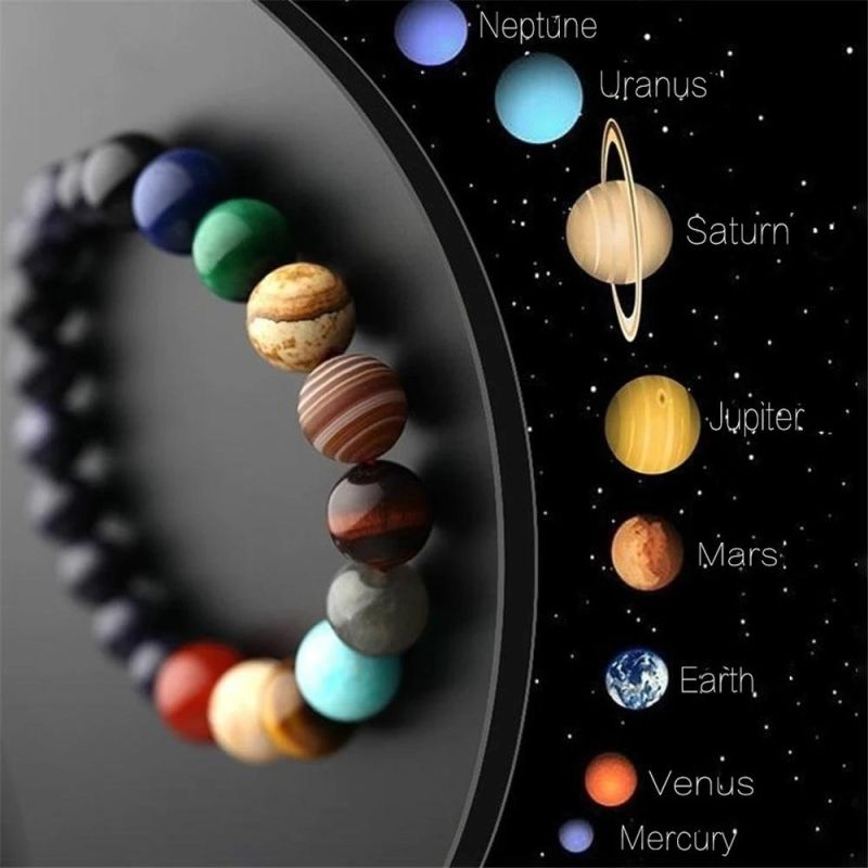 Galaxy Solar System Men Natural Stone Beads Bracelet Fashion Women Jewelry