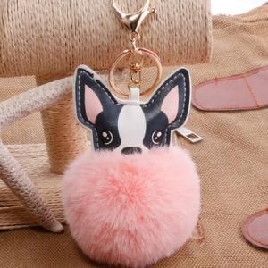 Cheap Keychain Fake Rabbit Ball Accessory Faux Fur POM