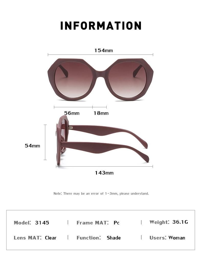 China Hot Selling Wholesale Cheap Newest Style Sun Glasses Shades Colorful Oversized Fashion Trendy Sunglasses