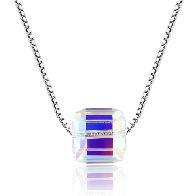 Square Lover Gift Jewelry Rhinestone Necklaces