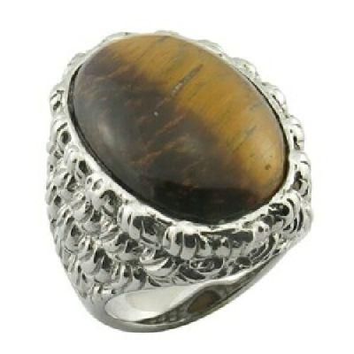Tiger Eye Stone Stainless Steel Fashion Ring