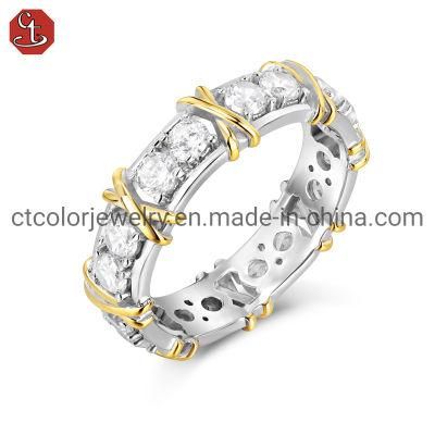 OEM/ODM 925 Silver Pave Setting White CZ Fashion Ring Design Jeweley