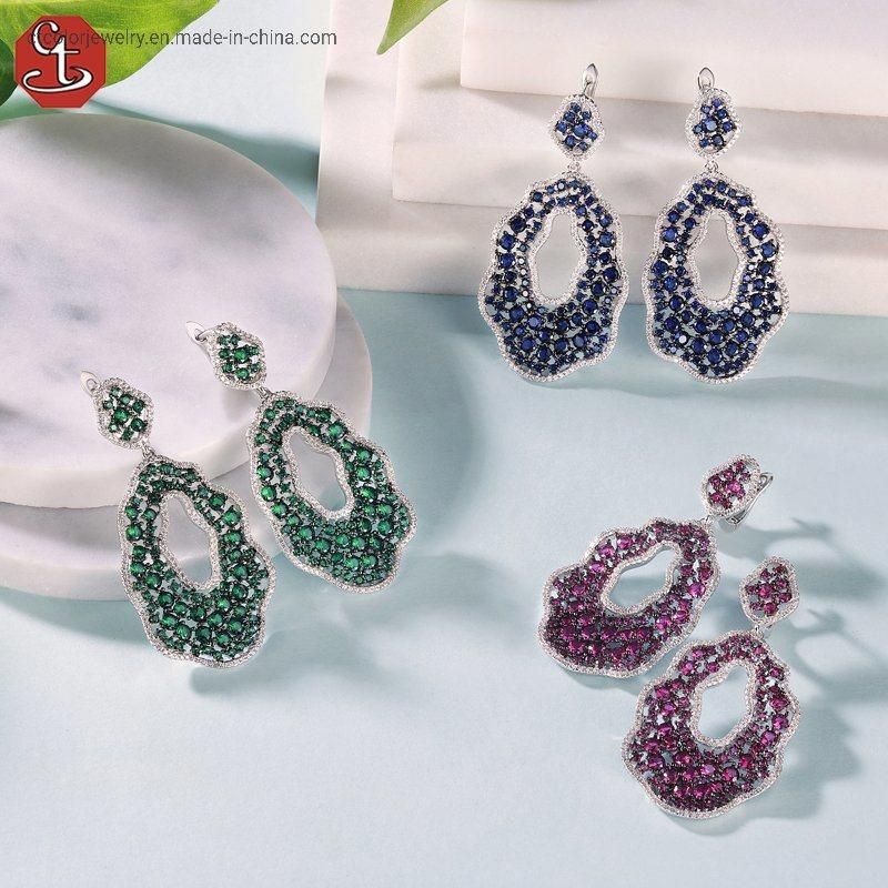Popular Ins Celebrity New Earring colorful cubic zircon wholesale factory price Earring