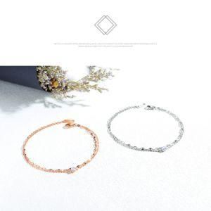 Fashion Diamond Double Chain Adjuestale Stainless Steel Women Bracelet&#160;
