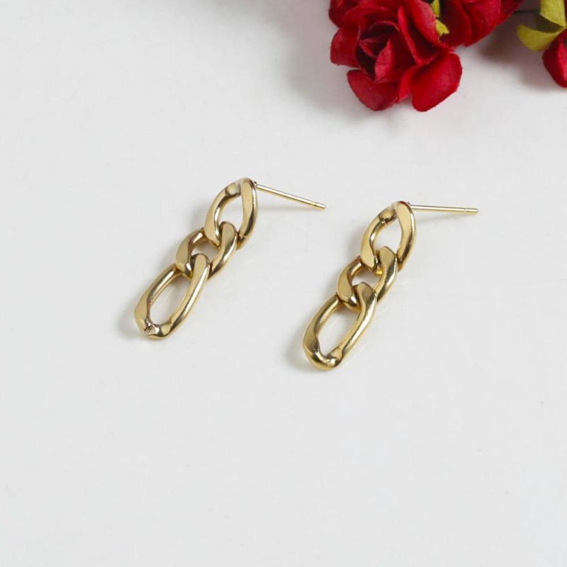 Manufacturer Custom High Quality Fashion jewellery 2022 New Arrivals 18K/14K Gold Jewelry Wholesale Link Chain Earrings