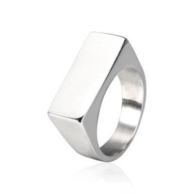 2022 Fashion Jewelry Stainless Steel Silver Gold Custom Logo Ring for Men Women
