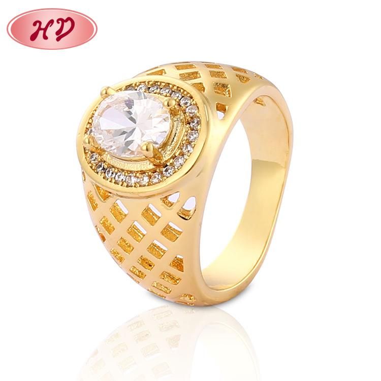 Fashion Silver Stainless Steel 18K Gold Plated Wedding Engagement Man Finger Rings Jewelry Design