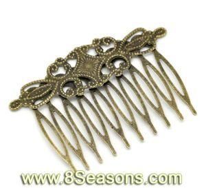 Antique Bronze Comb Shape Hair Clips 6.5x4.6cm (B15060)