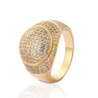 Women Fashion 18K Gold Plated Silver Stainless Steel Wedding Engagement Finger Rings Jewelry Design