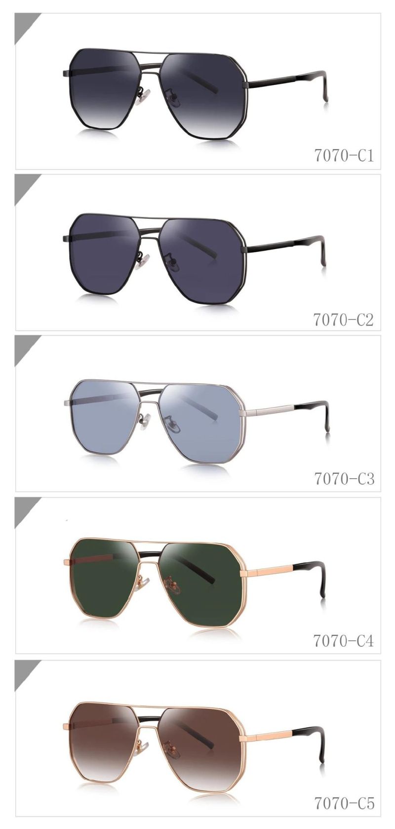 Latest Fashion Style Sunglass New High Quality Men Metal Stylish Sunglasses in Stock