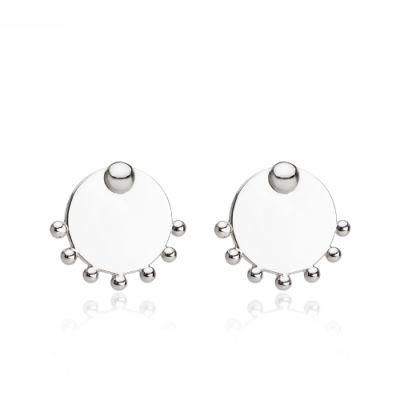 Circular and Beads Combination Shape Earring with Smooth Surface