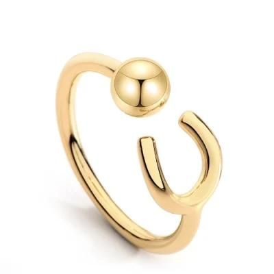 Copper Platinum Plating Gold Plating Lovers Ring with Ball
