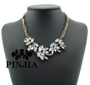 Chunky Clear Crystal Statement Necklace Fashion Jewelry
