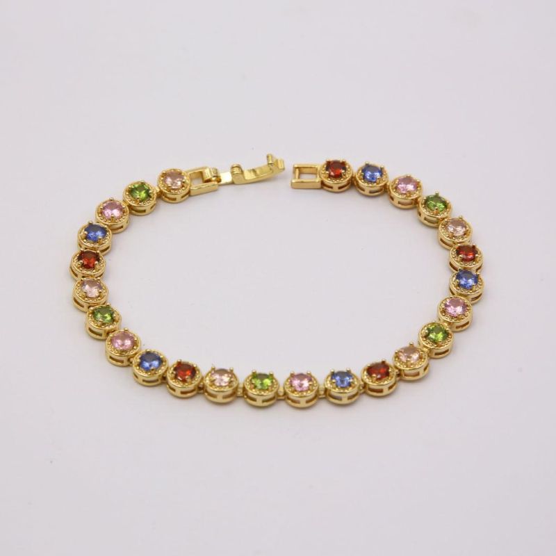 Fashion Design Womens Colorful 18K Gold Bracelet for Sale