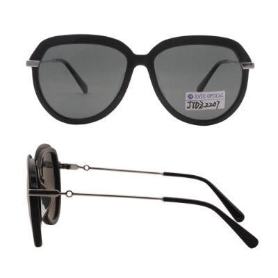 Hot Sale Latest Design Acetate Frame Metal Arms Sunglasses for Lady