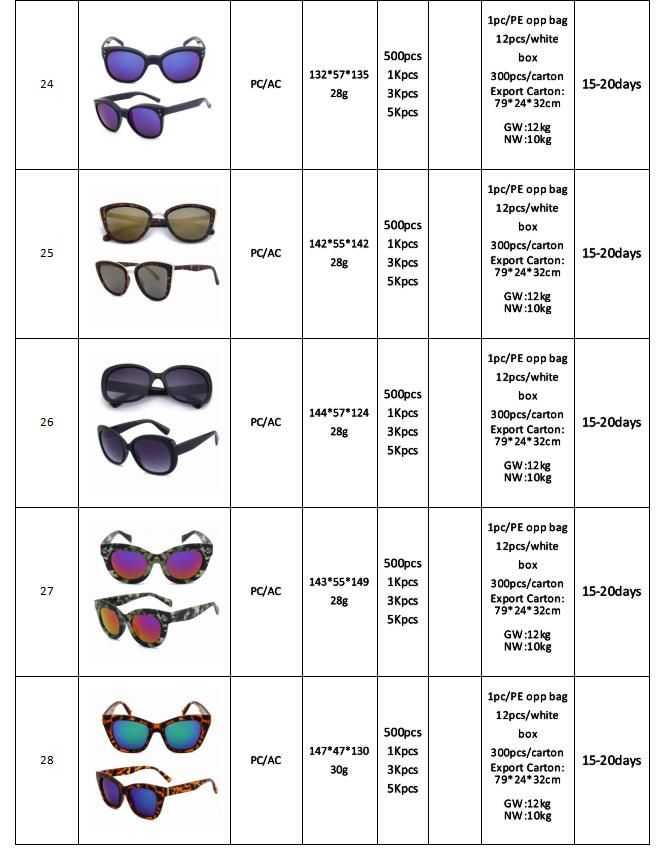 Professional Sunglasses Factory Direct Deal Various Sun Glasses Customizable Wholesale