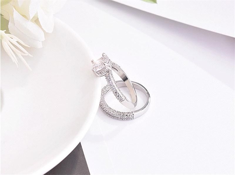 Women Fashion Cubic Zirconia Wedding Engagement Ring Fashion Jewelry