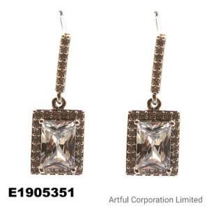 Fashion 925 Silver&#160; Jewelry&#160; High Quality Zircon Ear Stud with 18K Gold Plated Earring