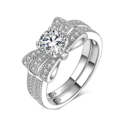 925 Sterling Silver Rings CZ Diamond Jewellery Finger Rings Couple Rings