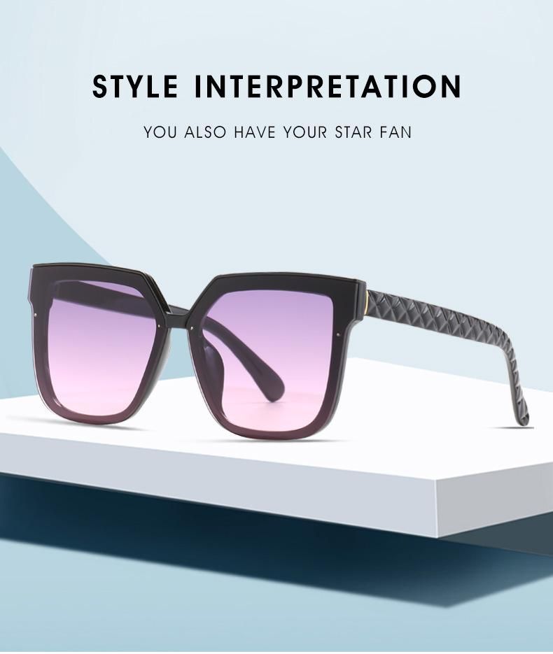 2020 New Fashionable Rectangle Shape Women Sunglasses