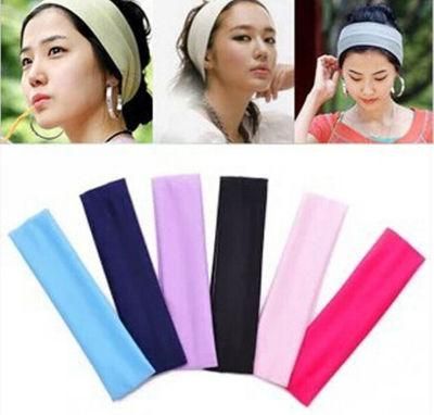 Wholesale Top Fashion Accessory Nylon Lace Flower Sport Yoga Elastic Bow Headband for Young Girls