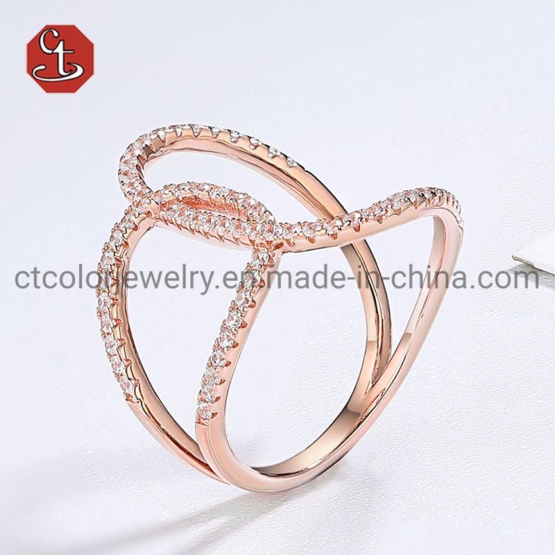 Fashion Jewerly 925 Sterling Silver Euorpe CZ Rings Jewellery for Womend and Men