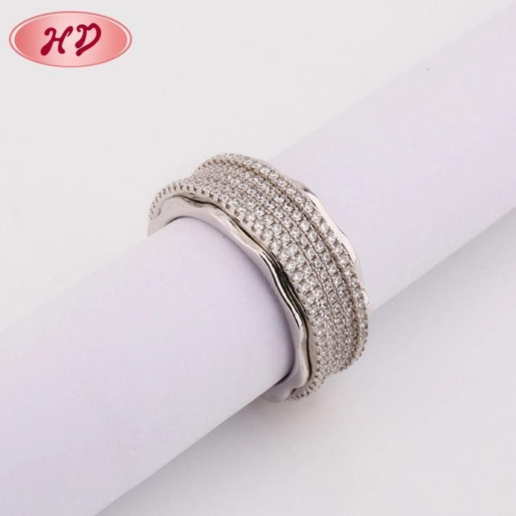 New Arrival Fashion Women 18K Gold Plated Zirconia Finger Rings