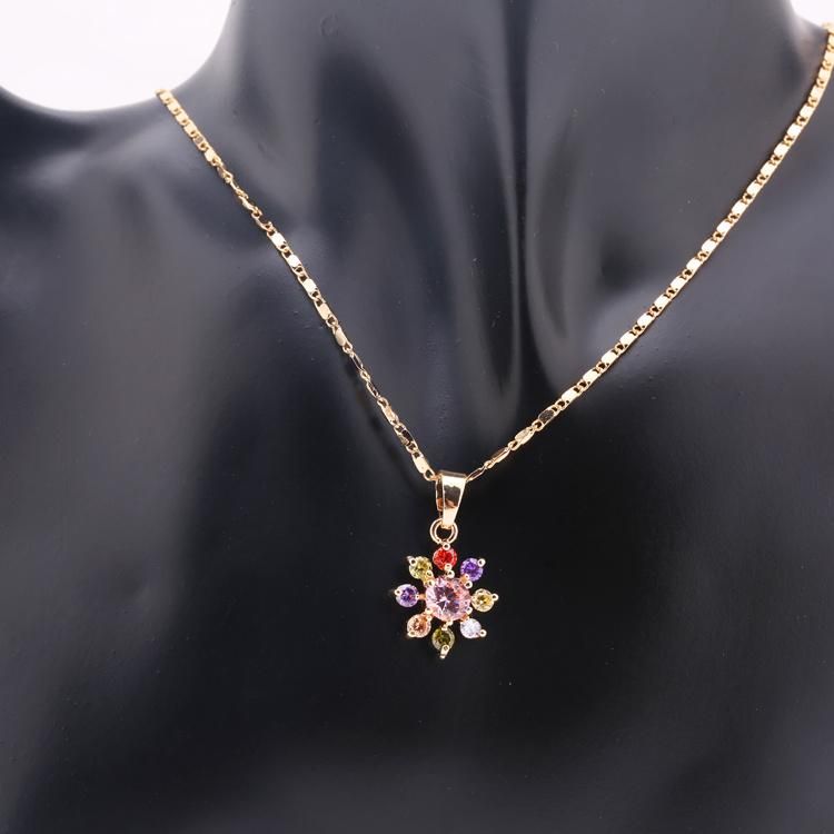 Costume Wholesale Fashion Imitation Gold Silver Stainless Steel Charm Jewelry with Earring Set Necklace Pendant