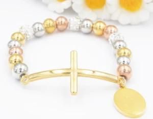 Factory Direct Sale Colorful Beaded Handmade DIY Bracelets with Cross