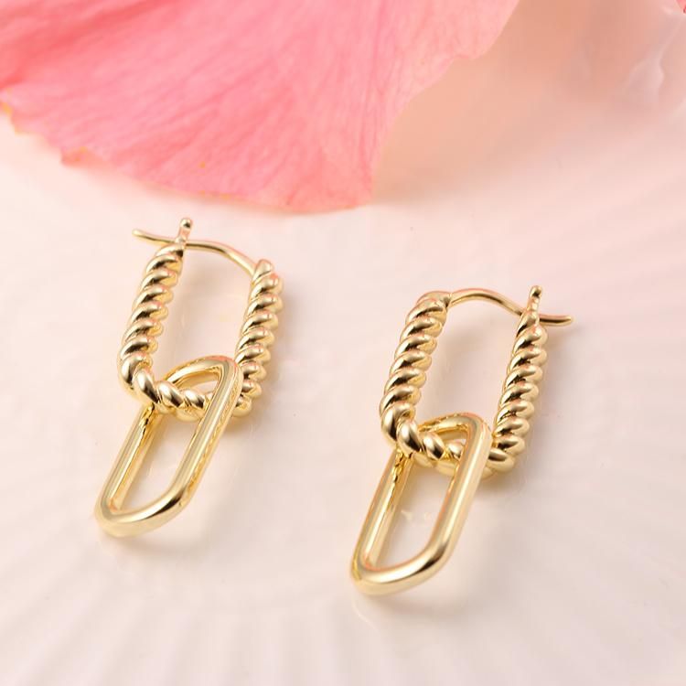 925 Silver New style Fashion Jewelry Gold Plated Factory Wholesale High Quality Jewellery Fashion Accessories Beauty Earrings