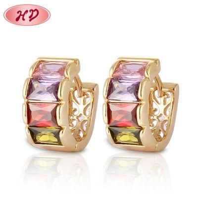 Fancy 18K Gold Plated Jewelry Factory Design Light Weight Gold Earring