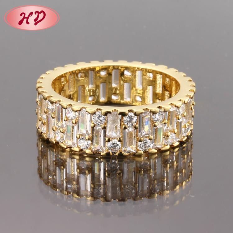 Women Fashion Stainless Steel Silver 18K Gold Plated Wedding Engagement Finger Rings Jewelry Design