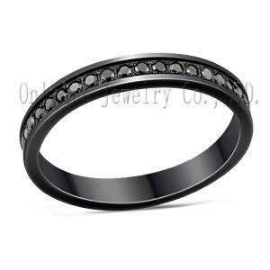 Wholesales Black Plated 316L Steel Ring (OATR0356)