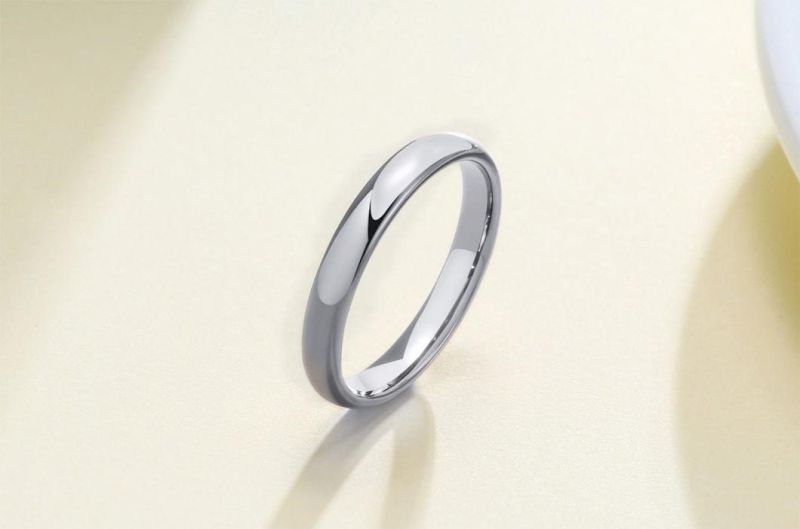 3mm Tungsten Steel Light Body 18K Ring Female Rings Plain Ring Ins Japan and South Korea Glossy Ring Tst2840
