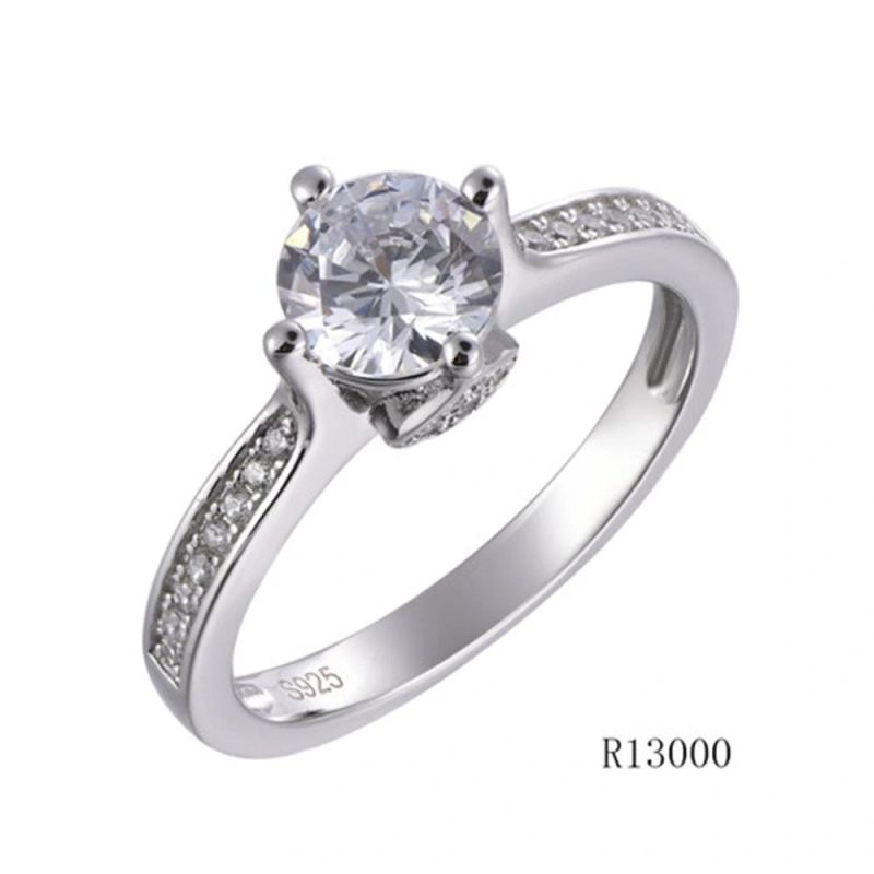 Wholesale 925 Sterling Silver Daily Engament CZ Ring