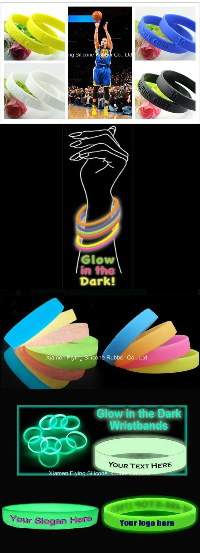 Charm Glow in Dark Luminous Silicone Rubber Wrist Band Bracelet