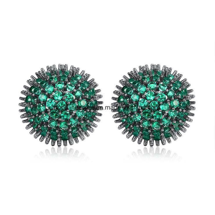 Fashion Jewelry Sea Urchin Shape Brass Earring