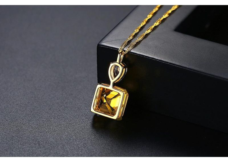 Personalized Women Jewelry Copper Bling Diamond Pendant Necklace