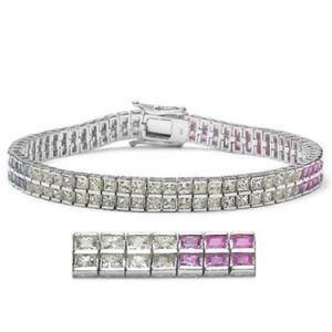New Elegant Sterling Silver Rainbow Jewelry Bracelet