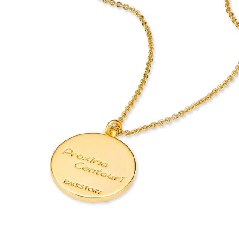 China Wholesale Stainless Steel Round Fine Good Necklace Custom Engrave Jewelry
