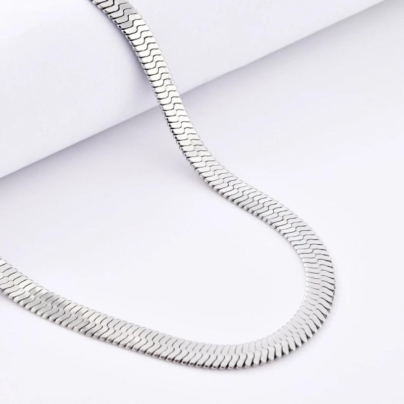 Hip Hop Jewelry Stainless Steel Plated Herringbone Chain Making Fashion Lady Jewel Bracelet Anklet Layer Necklace
