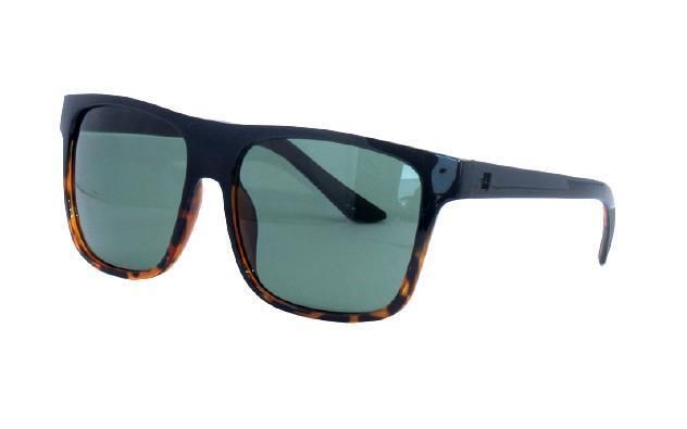 Unisex Marble Color Wooden Square Gradient Lens Fashionable Sunglasses