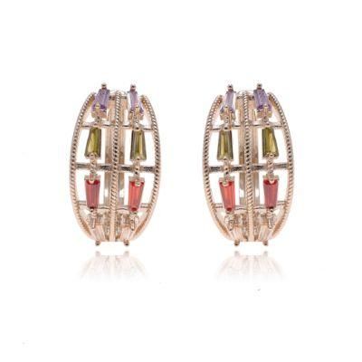 Cubic Zirconia Fashion Feminine Glamour Earrings