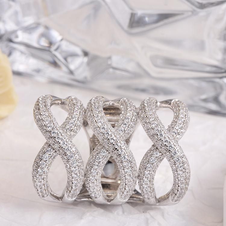 Fashion Jewelry Fashion Accessories 925 Silver Factory Wholesale Hip Hop Jewellery Trendy Women 2022 CZ Moissanite Ring