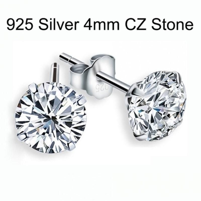 S925 Sterling Silver Stud Fashion Wedding Earrings Jewellry